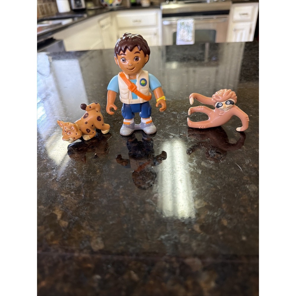 VTG Mattel Go Diego Go Figure Lot Jaguar Lemur Posable Diego Lot Of 3